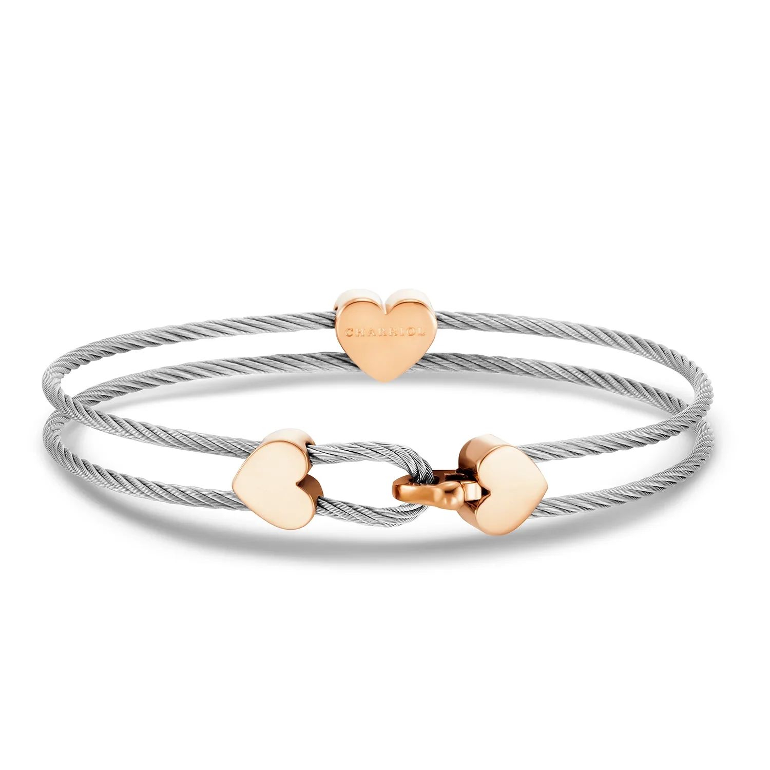 Cable Signature Coup de Foudre Hearts Bangle - Image 5