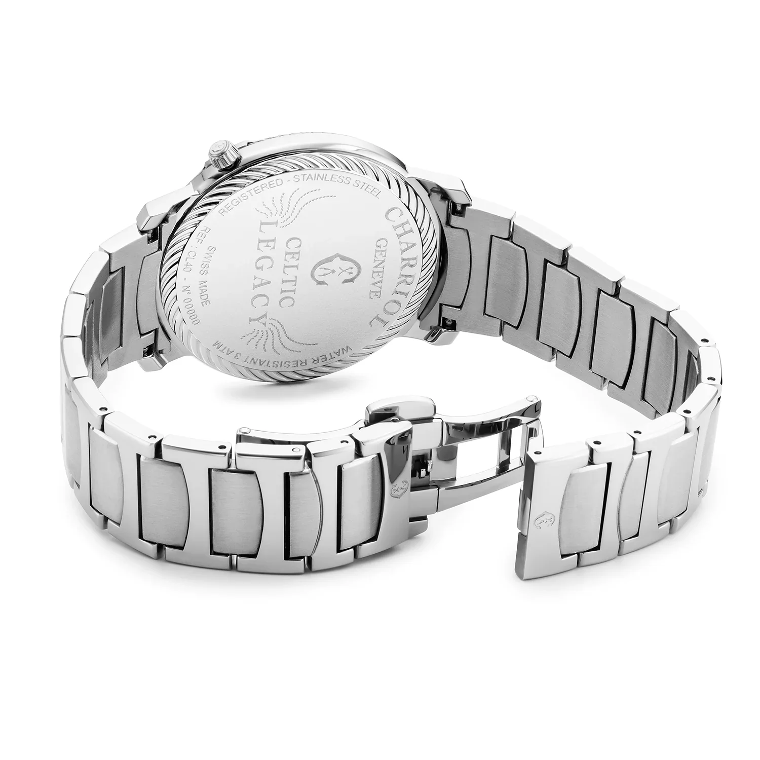 CELTIC LEGACY, 40MM, QUARTZ CALIBRE, WHITE DIAL, STEEL BEZEL, STEEL BRACELET - Image 3
