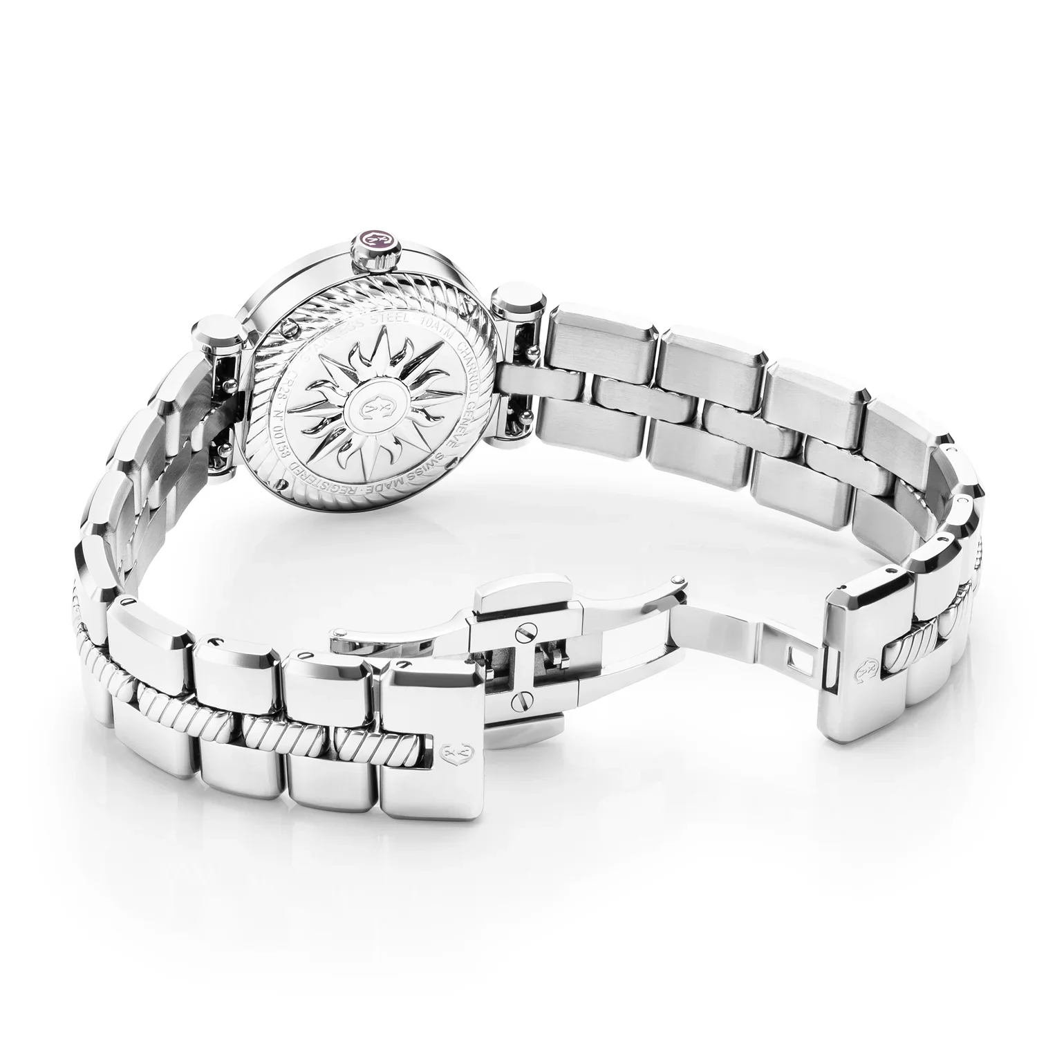 NAVIGATOR CRUISE, 28MM, QUARTZ CALIBRE, MOTHER-OF-PEARL WITH 12 DIAMONDS DIAL, STEEL "CHARRIOL CHARRIOL" BEZEL, METAL INTERCHANGEABLE BRACELET - Image 2