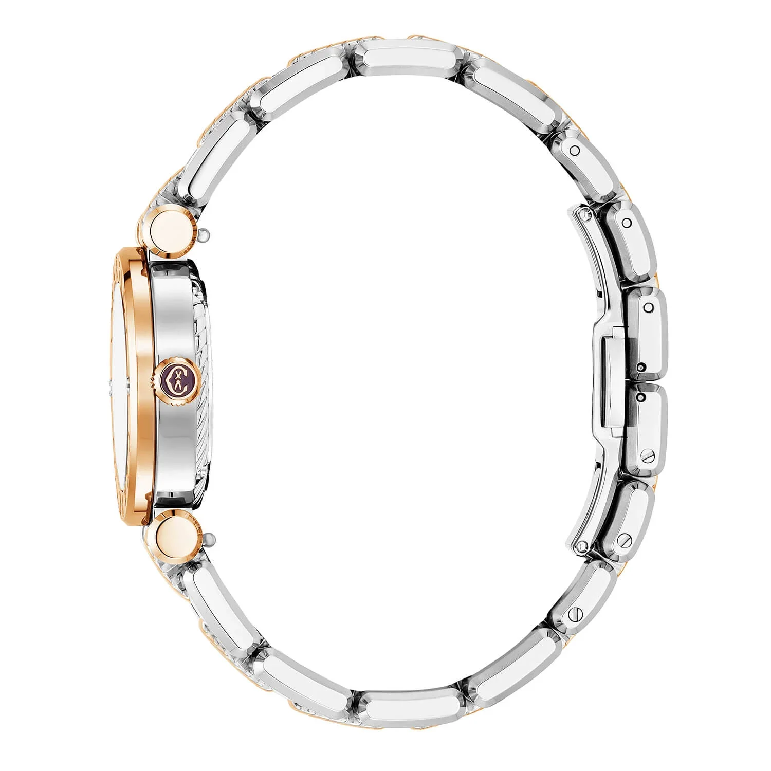NAVIGATOR CRUISE, 28MM, QUARTZ CALIBRE, WHITE MOTHER OF PEARL WITH 12 DIAMONDS DIAL, STEEL ROSE GOLD PVD "CHARRIOL CHARRIOL" WITH 2 SCREWS BEZEL, METAL BICOLOR INTERCHANGEABLE BRACELET - Image 3