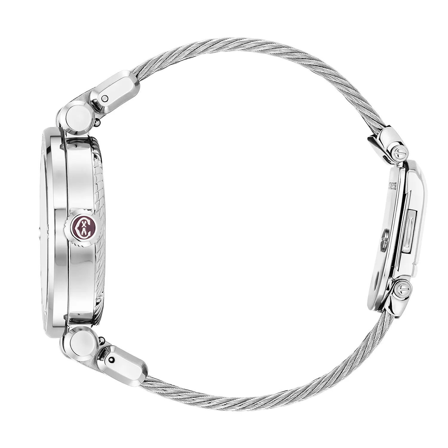 NAVIGATOR CRUISE, 36MM, QUARTZ CALIBRE, MOTHER-OF-PEARL WITH 10 DIAMONDS DIAL, STEEL "CHARRIOL CHARRIOL" BEZEL, STEEL CABLE INTERCHEANGEABLE BRACELET - Image 3