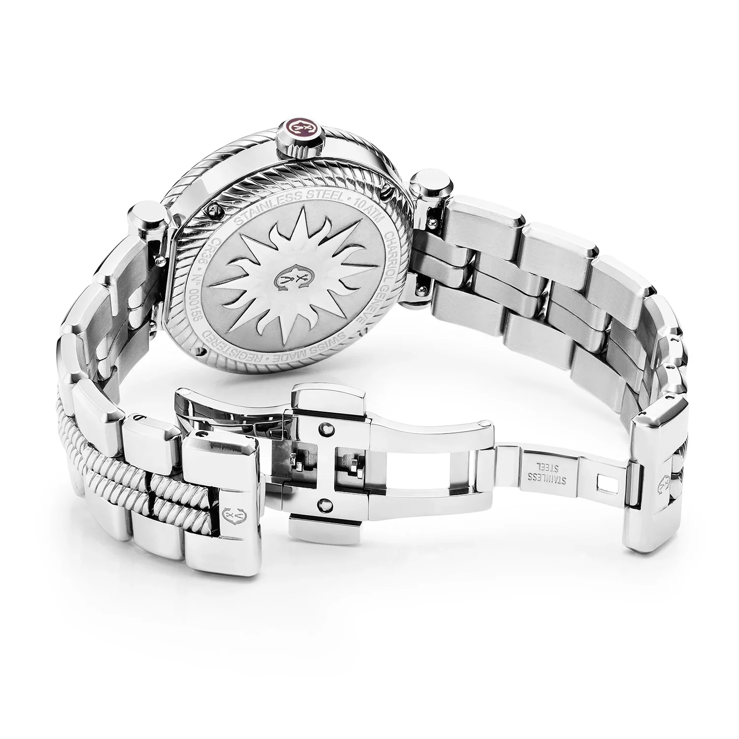 NAVIGATOR CRUISE, 36MM, QUARTZ CALIBRE, MOTHER-OF-PEARL DIAL, 30 DIAMONDS BEZEL, STEEL INTERCHANGEABLE BRACELET - Image 2