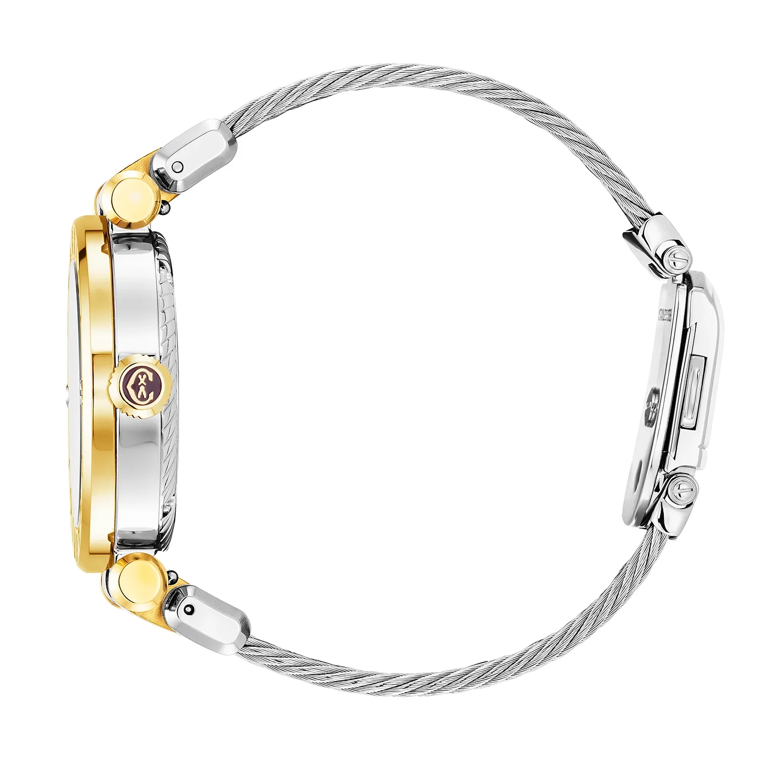 NAVIGATOR CRUISE, 36MM, QUARTZ CALIBRE, MOTHER-OF-PEARL DIAL, STEEL YELLOW GOLD PVD "CHARRIOL CHARRIOL" BEZEL, STEEL CABLE INTERCHANGEABLE BRACELET - Image 3