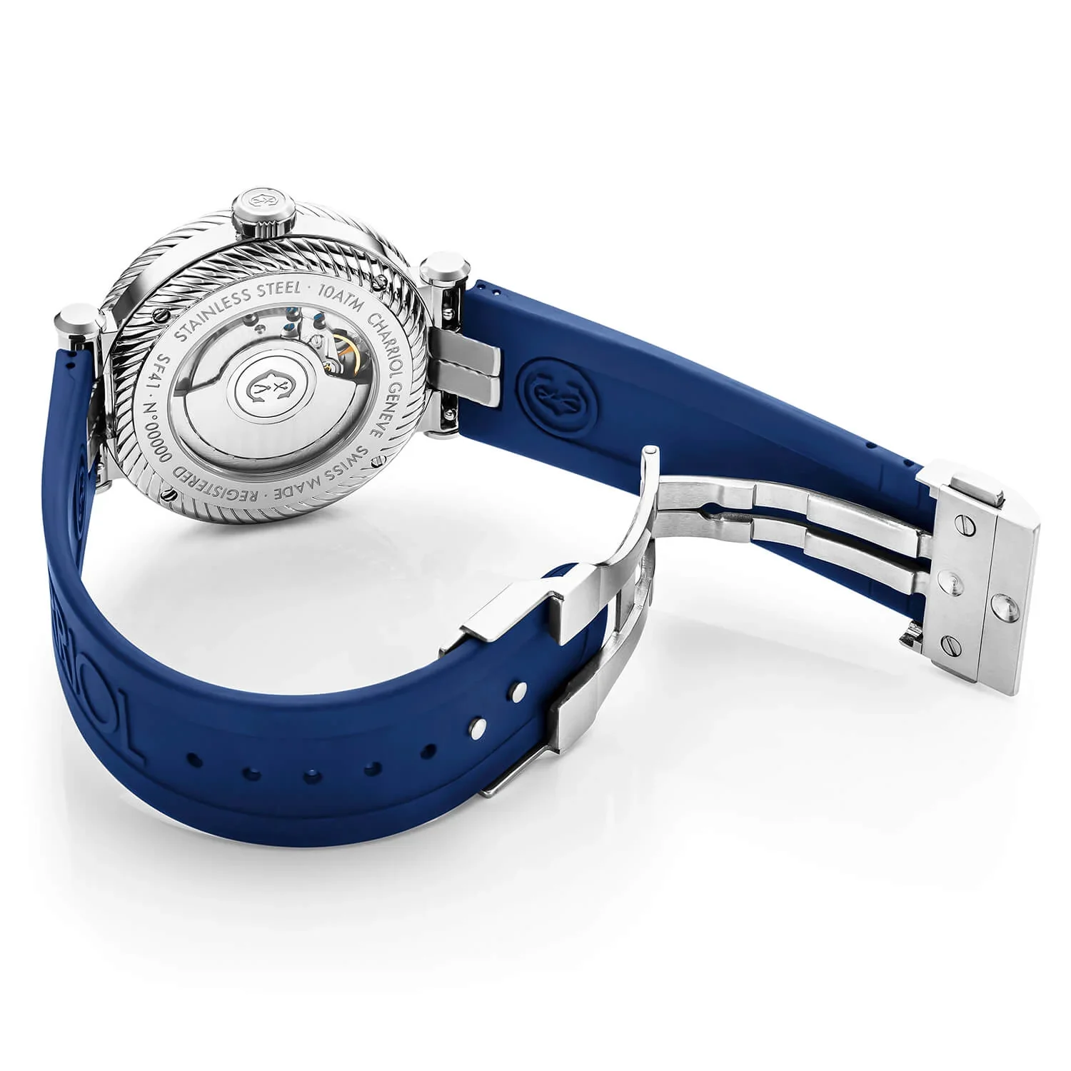 NAVIGATOR SURF, 41MM, AUTOMATIC CALIBRE, BLACK LUMINOVA DIAL, BLUE AND SILVER BEZEL, BLUE RUBBER INTERCHANGEABLE BRACELET - Image 2
